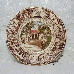 Vtg 1951 Buffalo China La Villita San Antonio Texas Collector Plate Wall Decor
